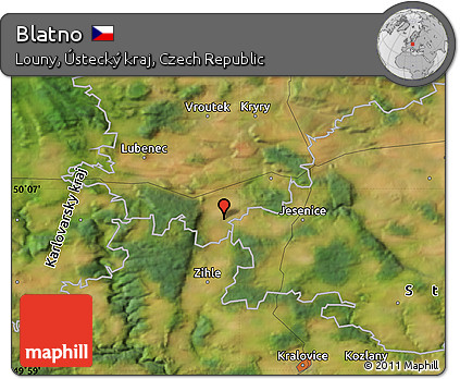 Satellite Map of Blatno