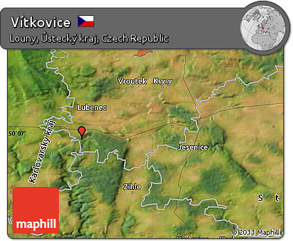 Satellite Map of Vítkovice