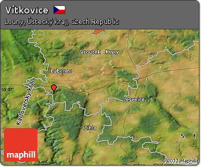 Satellite Map of Vítkovice