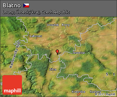 Satellite Map of Blatno