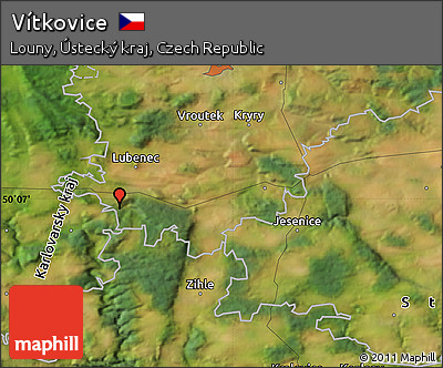 Satellite Map of Vítkovice