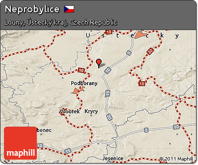 Shaded Relief Map of Neprobylice