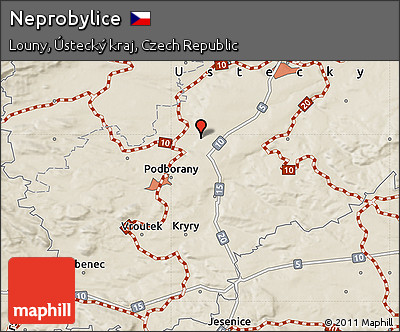 Shaded Relief Map of Neprobylice