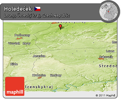 Physical Panoramic Map of Holedeček