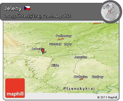 Physical Panoramic Map of Jeleny