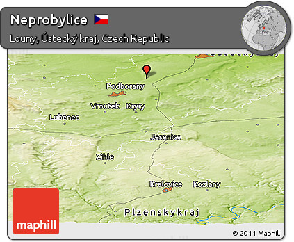 Physical Panoramic Map of Neprobylice
