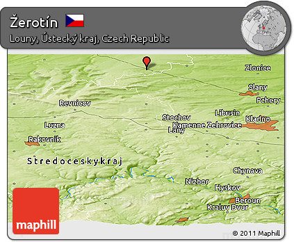 Physical Panoramic Map of Žerotín