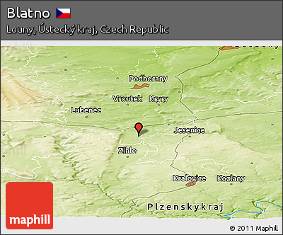 Physical Panoramic Map of Blatno