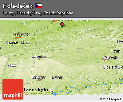 Physical Panoramic Map of Holedeček