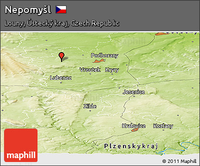 Physical Panoramic Map of Nepomyšl