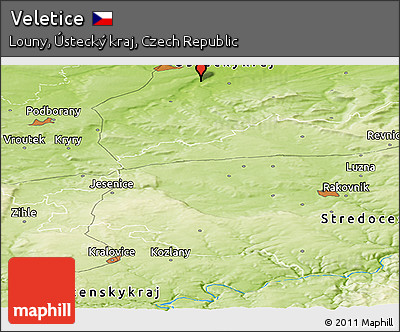 Physical Panoramic Map of Veletice