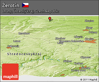 Physical Panoramic Map of Žerotín