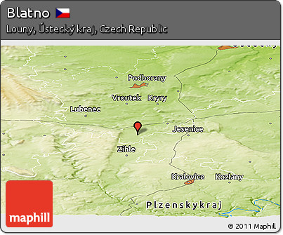Physical Panoramic Map of Blatno