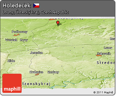 Physical Panoramic Map of Holedeček