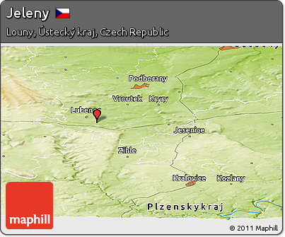 Physical Panoramic Map of Jeleny