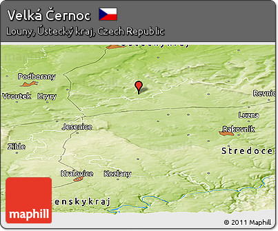 Physical Panoramic Map of Velká Černoc