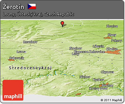 Physical Panoramic Map of Žerotín