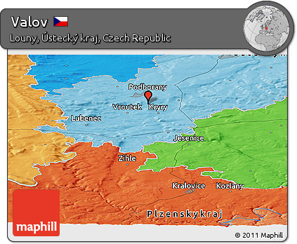 Political Panoramic Map of Valov