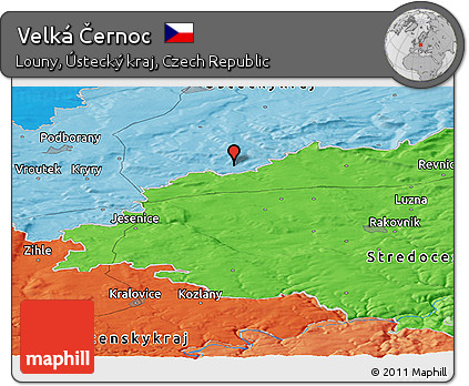 Political Panoramic Map of Velká Černoc