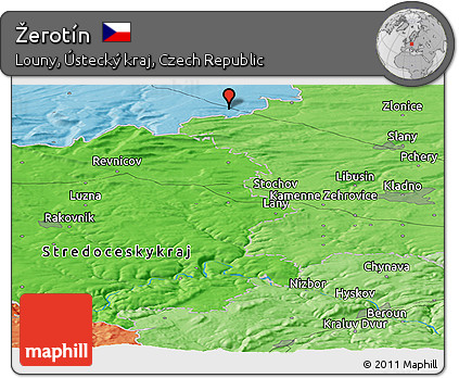 Political Panoramic Map of Žerotín