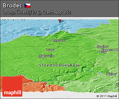 Political Panoramic Map of Brodec
