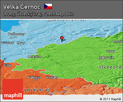 Political Panoramic Map of Velká Černoc