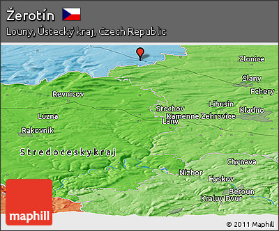 Political Panoramic Map of Žerotín
