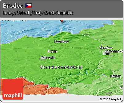 Political Panoramic Map of Brodec