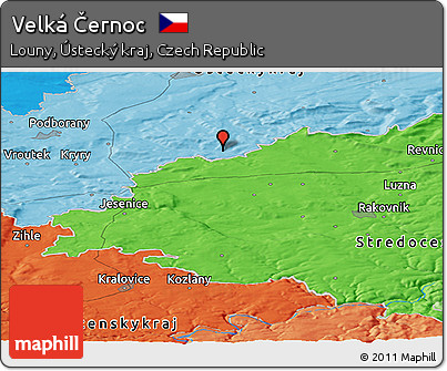 Political Panoramic Map of Velká Černoc