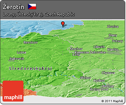 Political Panoramic Map of Žerotín