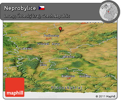 Satellite Panoramic Map of Neprobylice