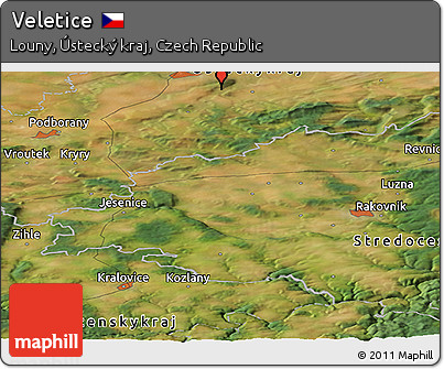 Satellite Panoramic Map of Veletice