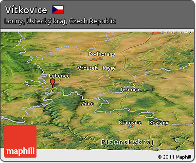 Satellite Panoramic Map of Vítkovice