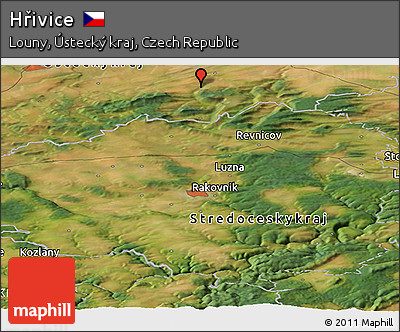Satellite Panoramic Map of Hřivice