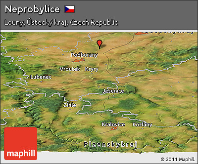 Satellite Panoramic Map of Neprobylice