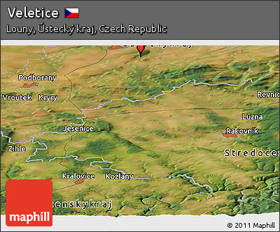 Satellite Panoramic Map of Veletice