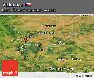 Satellite Panoramic Map of Vítkovice