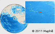 Shaded Relief Location Map of the area around 50° 7' 47" N, 140° 10' 30" W