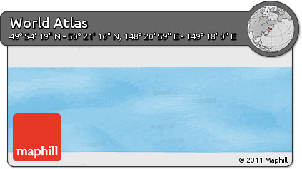 Physical Panoramic Map of the Area around 50° 7' 47" N, 148° 49' 29" E