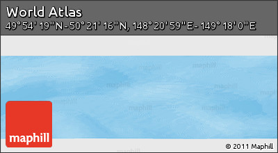 Physical Panoramic Map of the Area around 50° 7' 47" N, 148° 49' 29" E
