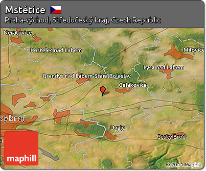 Satellite 3D Map of Mstětice