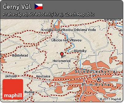 Shaded Relief 3D Map of Černý Vŭl