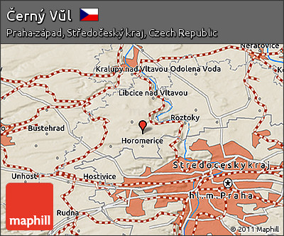 Shaded Relief 3D Map of Černý Vŭl