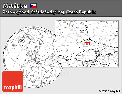Blank Location Map of Mstětice