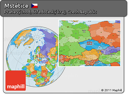 Political Location Map of Mstětice