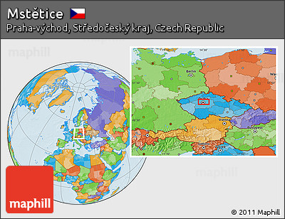 Political Location Map of Mstětice