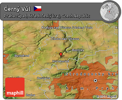 Satellite Map of Černý Vŭl