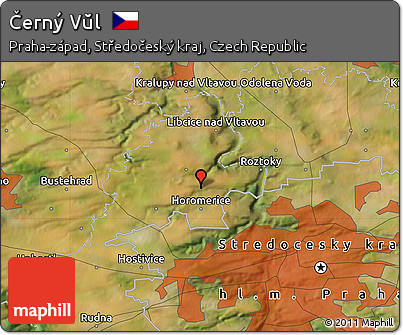 Satellite Map of Černý Vŭl