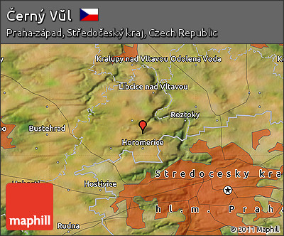 Satellite Map of Černý Vŭl