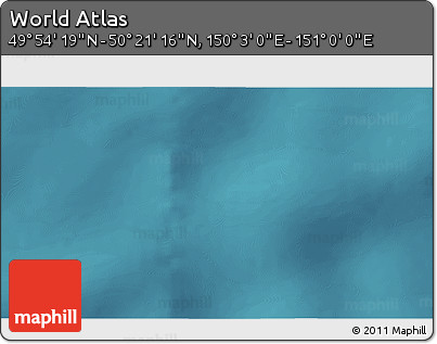 Satellite 3D Map of the Area around 50° 7' 47" N, 150° 31' 30" E